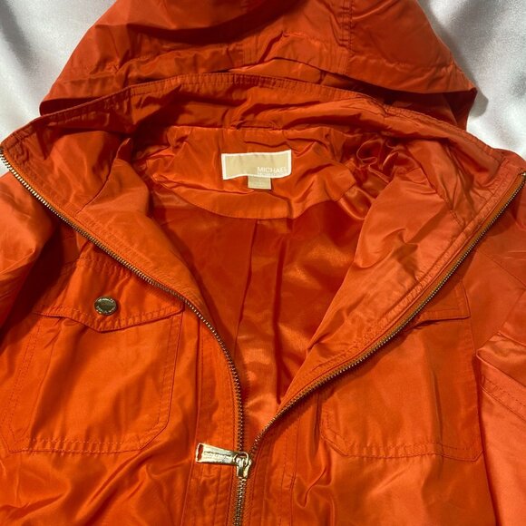 Michael Kors Hooded Anorak Jacket Waist Zip Front Pockets Lined Coat,Size XL,NEW - Picture 10 of 16